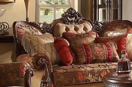 HD 39 Homey Design upholstery living room set  Victorian, European & Classic design  Sofa Set