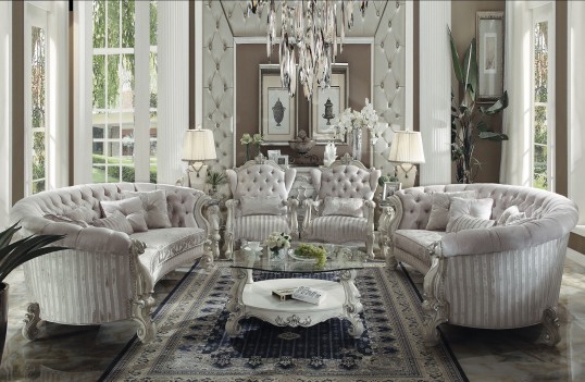Acme Versailles Living room Ivory Bone Collection