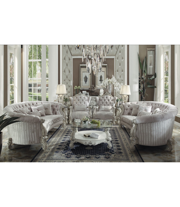 Acme Versailles Living room Ivory Bone Collection