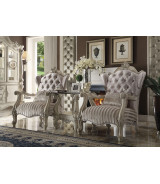 52085 Acme Versailles Living room Collection Ivory Velvet Bone white Collection
