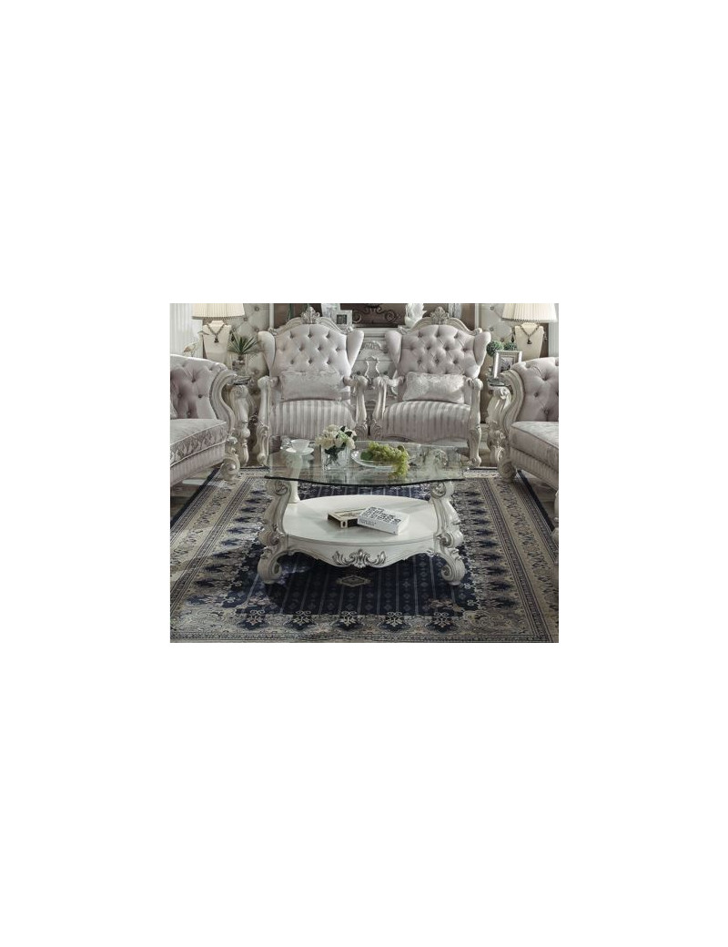 52085 Acme Versailles Living room Collection Ivory Velvet Bone white Collection