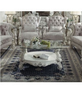 52085 Acme Versailles Living room Collection Ivory Velvet Bone white Collection