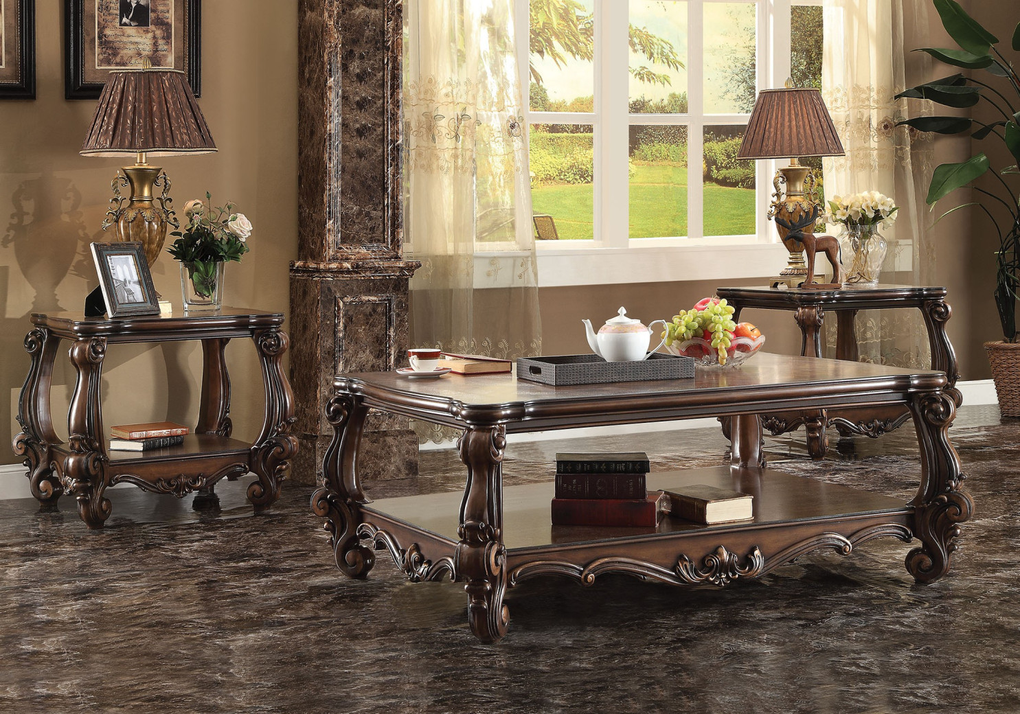 52120 Acme  Versailles Living room Cherry Oak Collection
