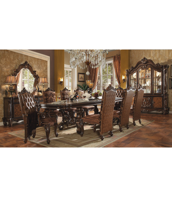 Acme  61100 Rectangular  Dining Set  Versailles Cherry Oak Finish
