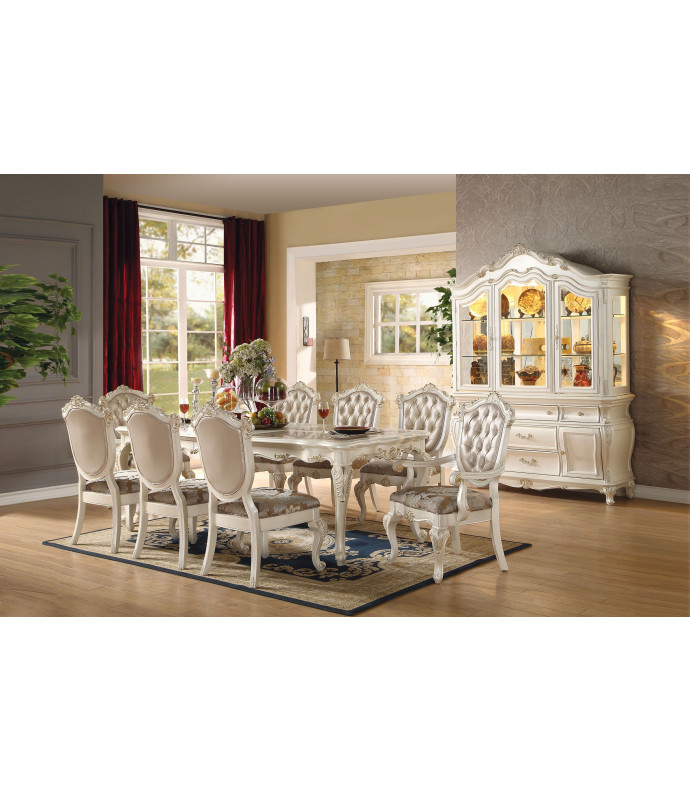 Acme  63540 Rectangular  Dining Set  Chantelle Peal White Finish