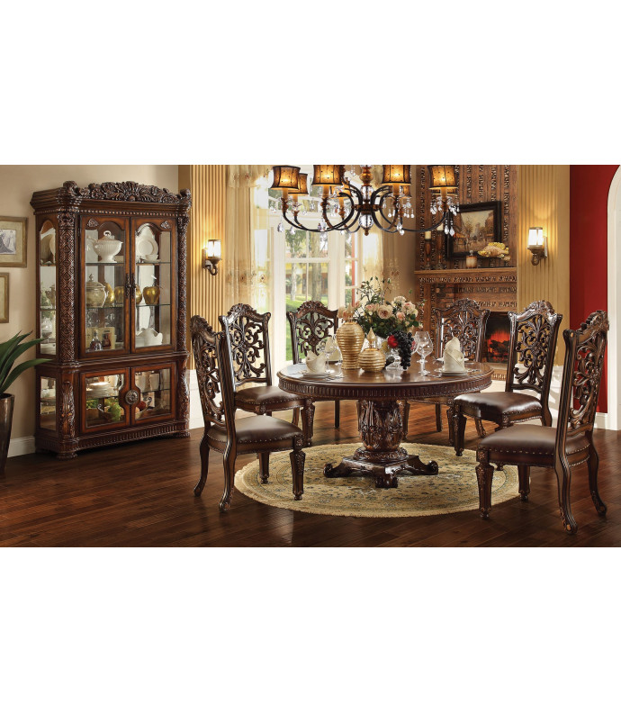 Acme 62015 Round  Dining Set  Vendome  Cherry Finish