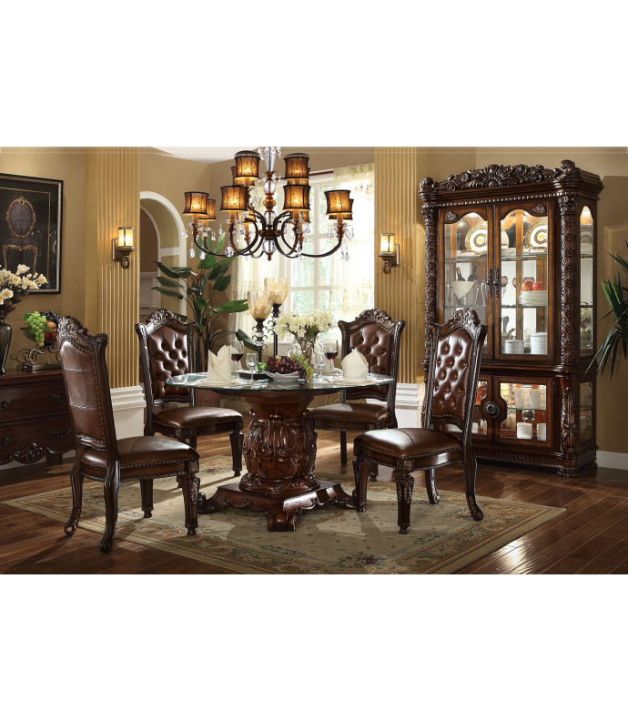 Acme 62010 Round  Dining Set  Vendome  Cherry Finish