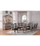 Acme 60540 Rectangular  Dining Set Chantelle Antique Platinum Finish