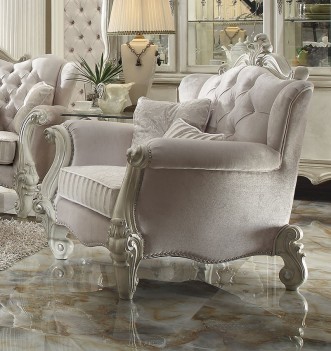 Acme 52105 Versailles Living room Collection  Ivory Verlvet Finish