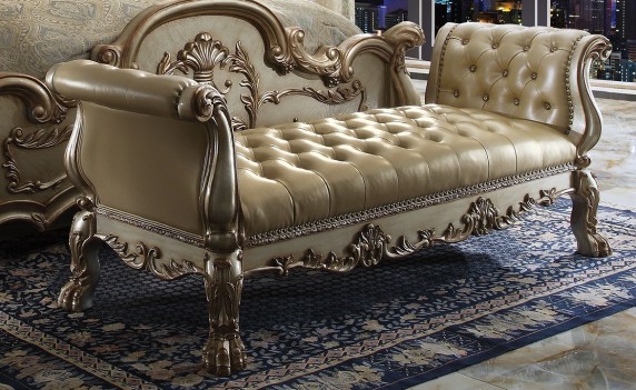 23160 Acme Dresden Bedroom Collection Gold Patina