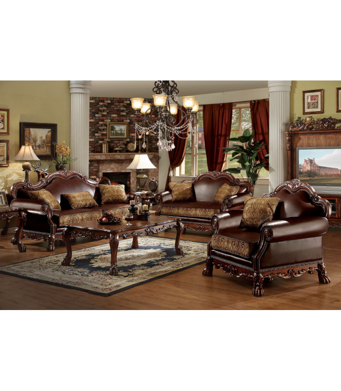 Acme 15160 Dresden Living room  Collection Gold Patina Finish 