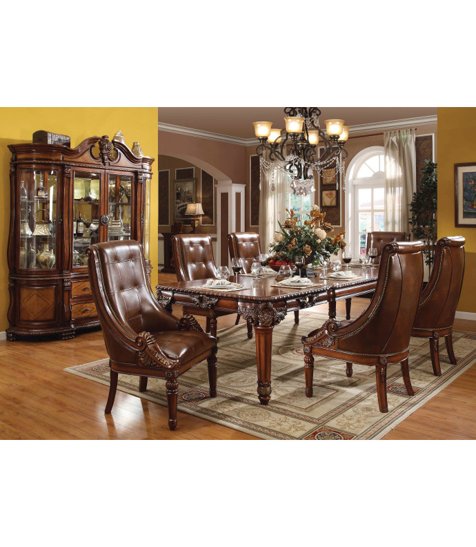 60075 Acme Dinning Set Winfred Cherry Finish