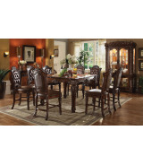 62025 Acme  Vendome Counter Height Dining Set Cherry Finish