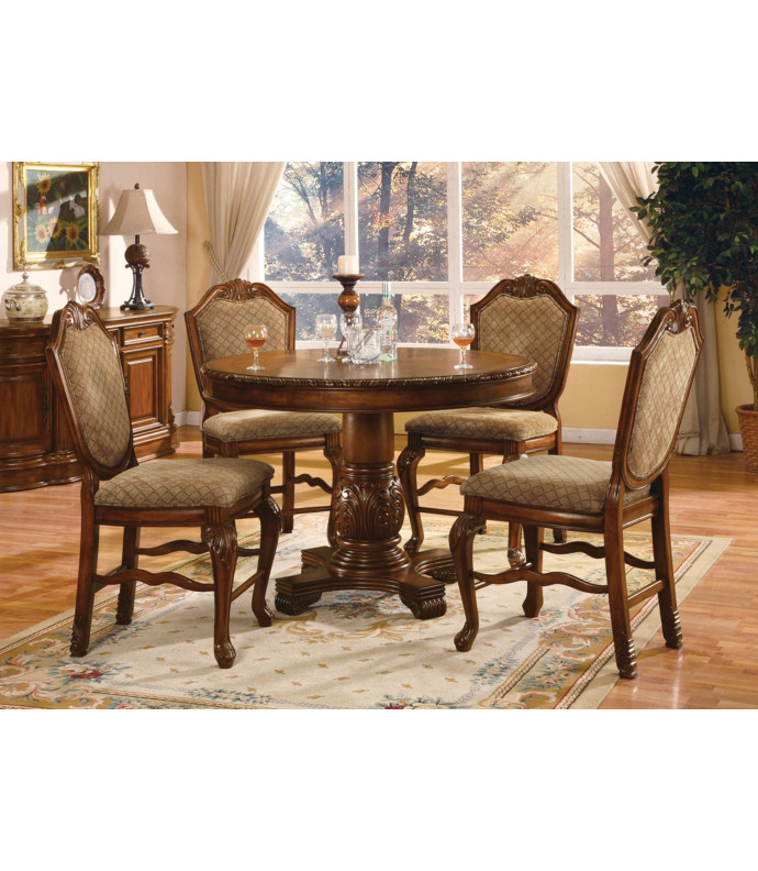 04082 Acme Chateau de Ville  Counter Height Dining Set  Cherry Finish
