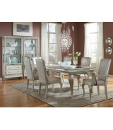 Aico  Hollywood Loft Dining Set  4 Leg Table Frost