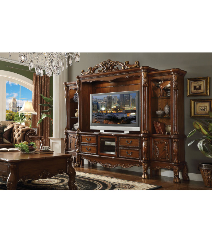 Dresden  Cherry Oak Finish 4Pcs  TV Stand Entertainment Center by Acme