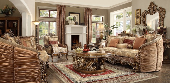 HD 1601 HD 622 Homey Design upholstery living room set Victorian, European & Classic design Sofa Set