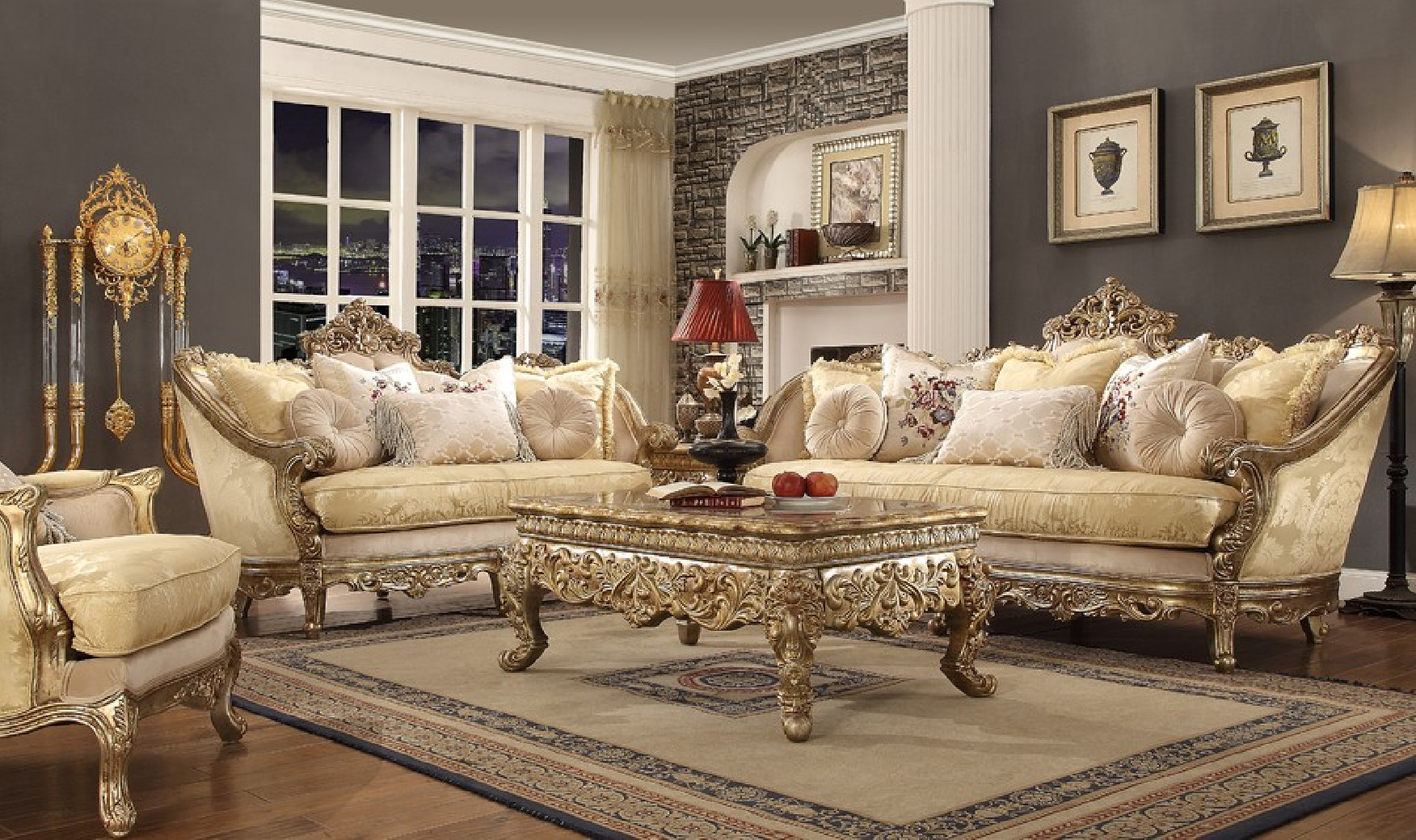 HD 2626 Homey Design upholstery living room set Victorian, European & Classic design Sofa Set