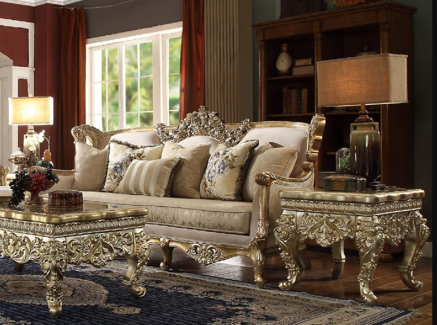 HD 04 Homey Design upholstery living room set Victorian, European & Classic design Sofa Set