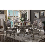 66840 ACME Dining Round Table Versailles Collection in Antique