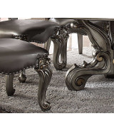 66840 ACME Dining Round Table Versailles Collection in Antique
