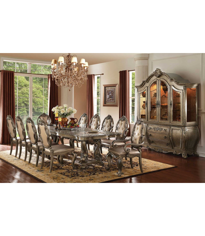 61290 Acme Dining Table Ragenardus Collection in Vintage Oak