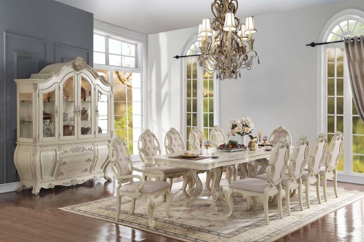 61280 Acme Dining Table Ragenardus Collection in Antique White
