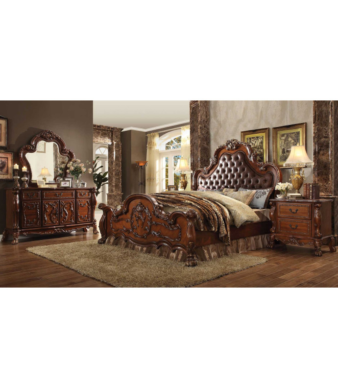 23140 Acme Dresden Bedroom Collection Cherry Oak Finish