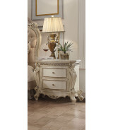 26880 Fabric Antique Pearl Finish Bed Picardy Collection By Acme Furniture