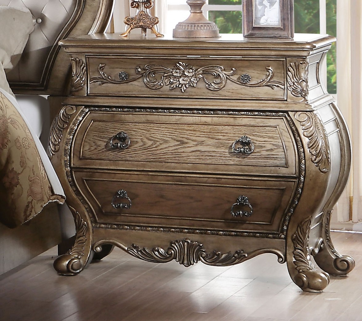 26310Q Acme Ragenardus Bedroom Set Collection .Vintage Oak Finish / Pu