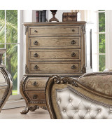 26310Q Acme Ragenardus Bedroom Set Collection .Vintage Oak Finish / Pu