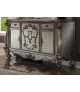 26840 Acme Versailles Ii Bedroom Set Collection. Silver Pu