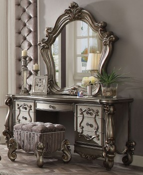 26860 Acme Versailles Bedroom Set Collection Antique Platinum