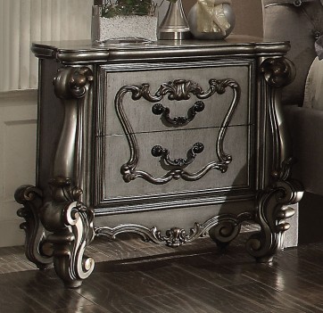 26820 Velvet / Antique Platinum Finish Acme Versailles