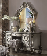 26820 Velvet / Antique Platinum Finish Acme Versailles