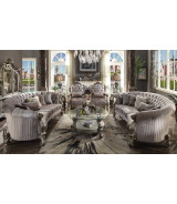 56845 ACME VERSAILLES SOFA COLLECTION VELVET ANTIQUE PLATINUM