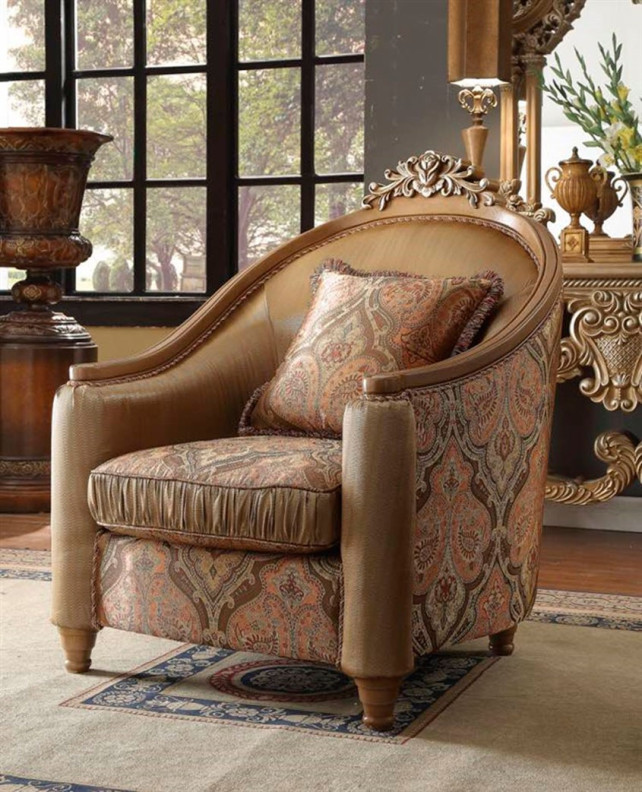 HD 622 Homey Design Accent Chair European Victorian Style