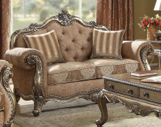 56030 Fabric / Vintage Oak Finish Living Room Ragenardus Collection By Acme Furniture