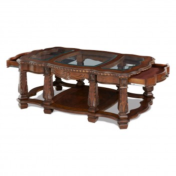 Aico Windsor Court Rectangular Cocktail Table VINTAGE FRUITWOOD