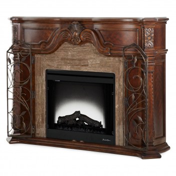 AICO Windsor Court Fireplace VINTAGE FRUITWOOD