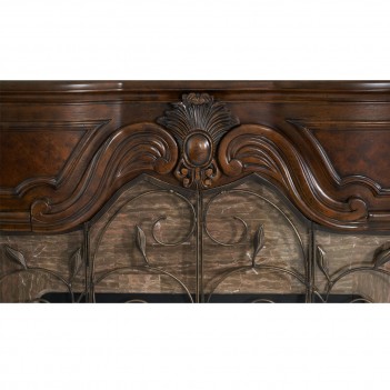 AICO Windsor Court Fireplace VINTAGE FRUITWOOD