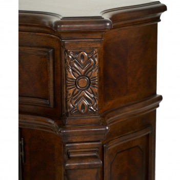 AICO Windsor Court Fireplace VINTAGE FRUITWOOD