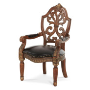 AICO Villa Valencia Writing Desk Chair in Classic Chestnut