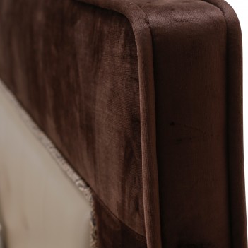 Aico 21 Cosmopolitan Taupe Upholstered Tufted Bed