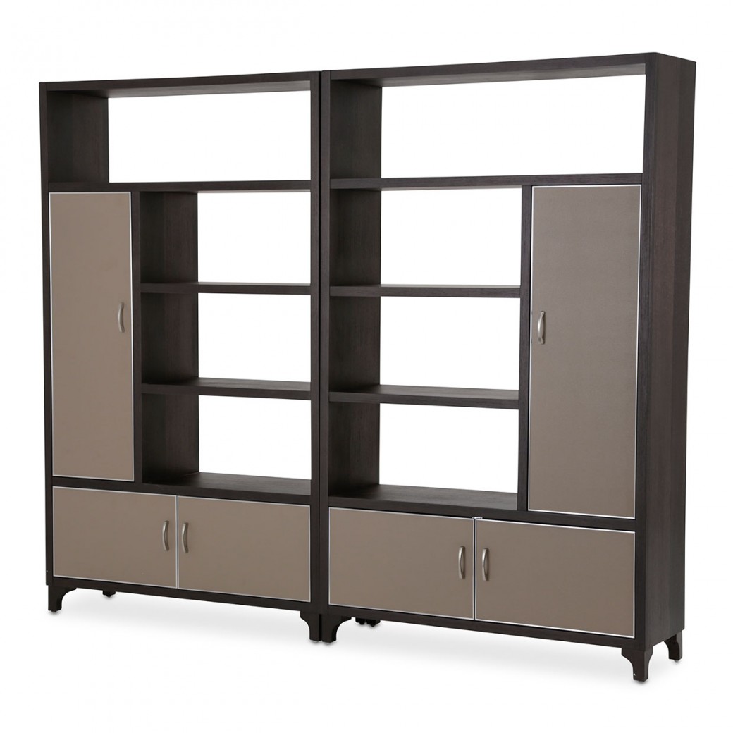 Aico 21 Cosmopolitan Taupe 2 Piece Bookcase Unit
