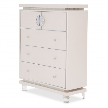 Aico by Michael Amini Glimmering Heights 5 Drawer Chest Aico by Michael Amini Glimmering Heights 5 Drawer Chest