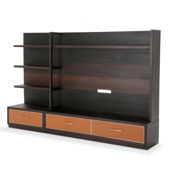 Aico 21 COSMOPOLITAN ORANGE Entertainment Center (4 Pc) Diablo