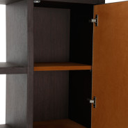 Aico 21 COSMOPOLITAN ORANGE 2 Piece Bookcase Unit Diablo Orange