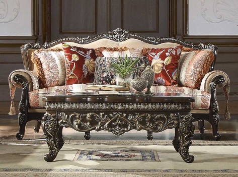 HD 2638 Homey Design upholstery living room set Victorian