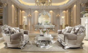 HD 372 Homey Design upholstery living room set Victorian